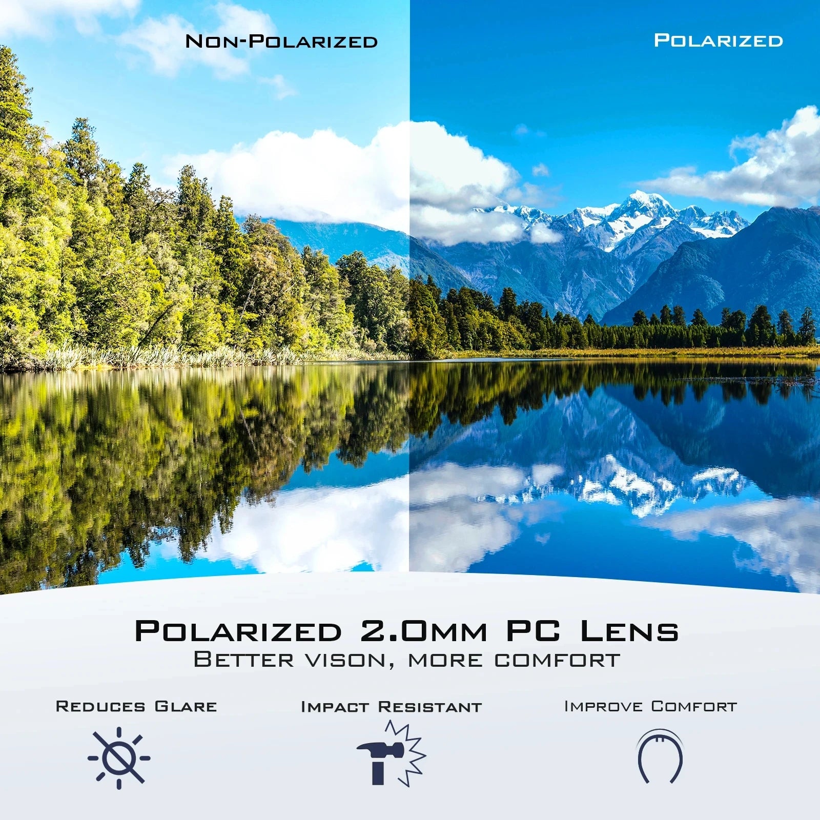 Okuma polarisierte Sonnenbrillen UV400 für Herren und Damen Outdoor-Jagd, Angeln, Autofahren, Radfahren, Sonnenbrillen, optionale Box