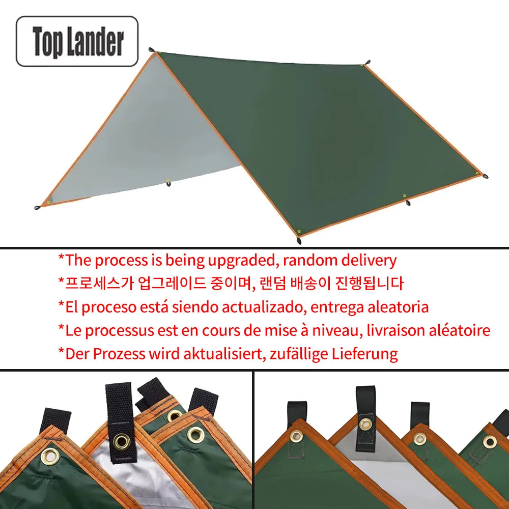 Campingplane Wasserdichtes Zelt Touristenmarkise Schatten Gartenüberdachung Strandsonnenschutz Outdoor Ultraleichter Sonnenschutz Wandern Rucksackreisen