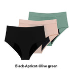 3 Stk./Set Menstruationshöschen Damen sehr starke Blutung Menstruationsunterwäsche High Waist Auslaufsicher Period Panties für Mädchen Set