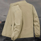 Herren Stehkragenjacke Frühling Atmungsaktiv Leicht Anti-Falten Windjacke Outdoor Sport Freizeit Schnelltrocknende Arbeitsjacken
