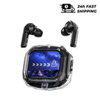 Übersetzung Kopfhörer mit Touchscreen Kabellos Bluetooth 5.4 Smart Earphone HiFi Audio Hohe Qualität Transparente Hülle Headset