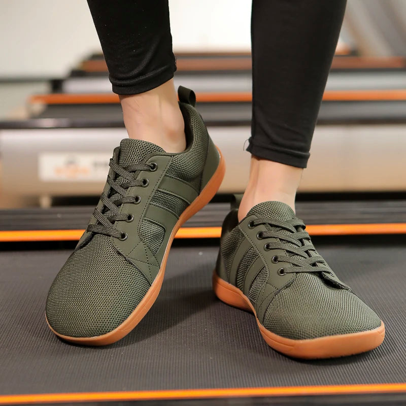 FANCYLEE Klassische Damen GAT Barfuß-Sneaker Retro Wildleder Minimalistische Walkingschuhe Weite Passform Zero Drop Freizeitschuhe Größe 36-41