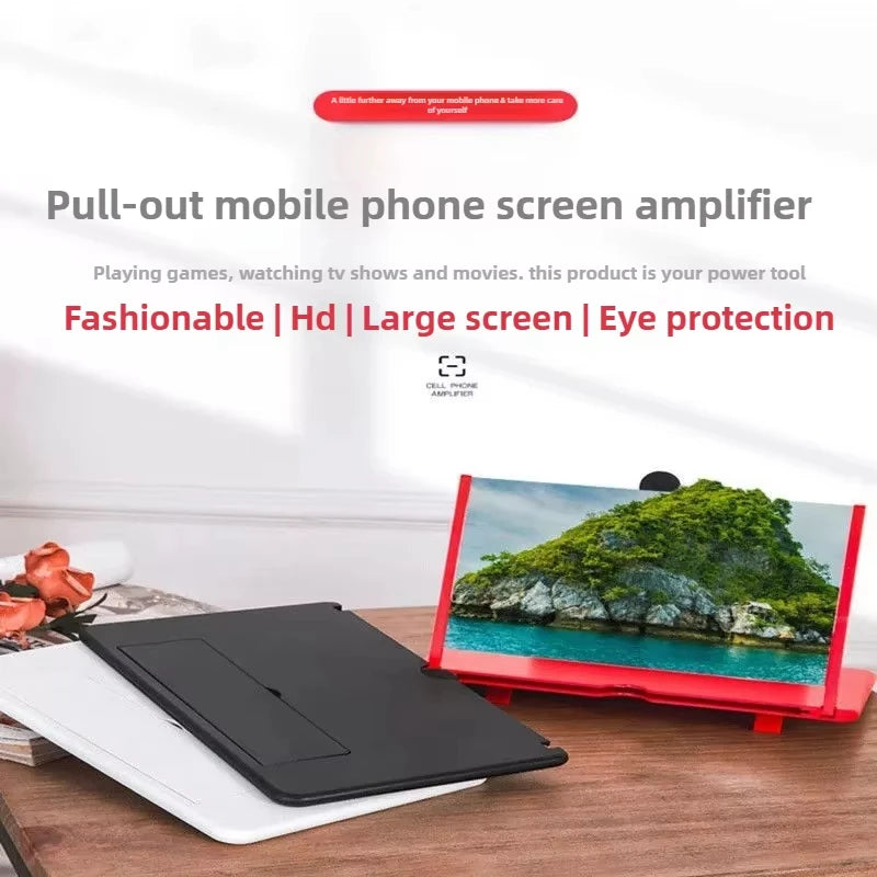 10/12Mobiltelefon-Bildschirmlupe Ultra-HD für einfaches Fernsehen, Ausrichtung der Vollbild-Handy-Vergrößerung