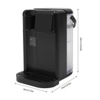 1700W 3L Sofort-Heißwasserspender 3s Heizung LED Touchscreen Wasserkocher 25-99°C Temperaturregelung EU Stecker für Zuhause Büro Schwarz