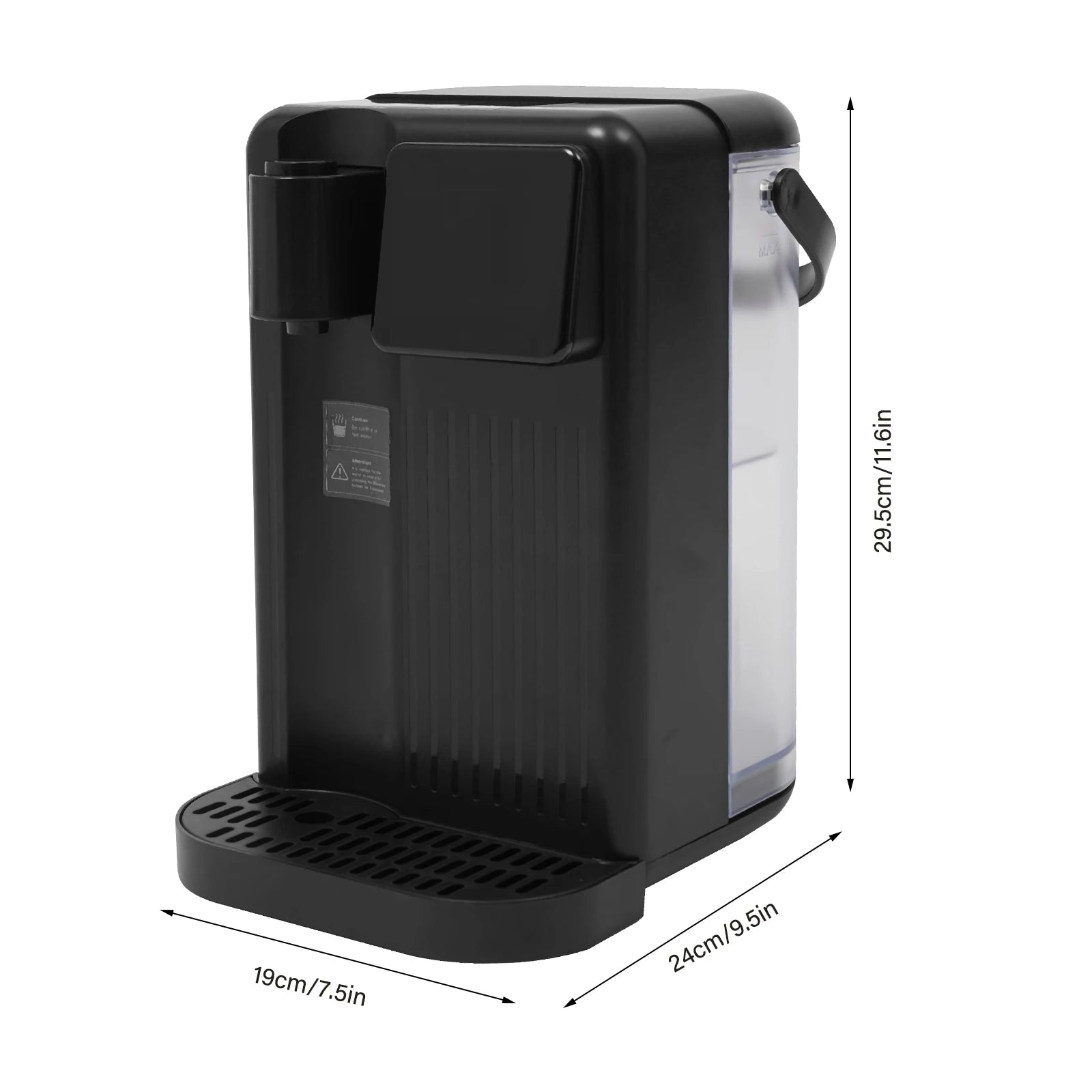 1700W 3L Sofort-Heißwasserspender 3s Heizung LED Touchscreen Wasserkocher 25-99°C Temperaturregelung EU Stecker für Zuhause Büro Schwarz