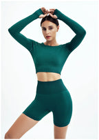 WAREBALL 2/3/4-teiliges Nahtloses Yoga-Set Sportkleidung Yoga-Anzüge für Frauen Fitness-Set Trainingsanzüge Sport-BH Gym Leggings
