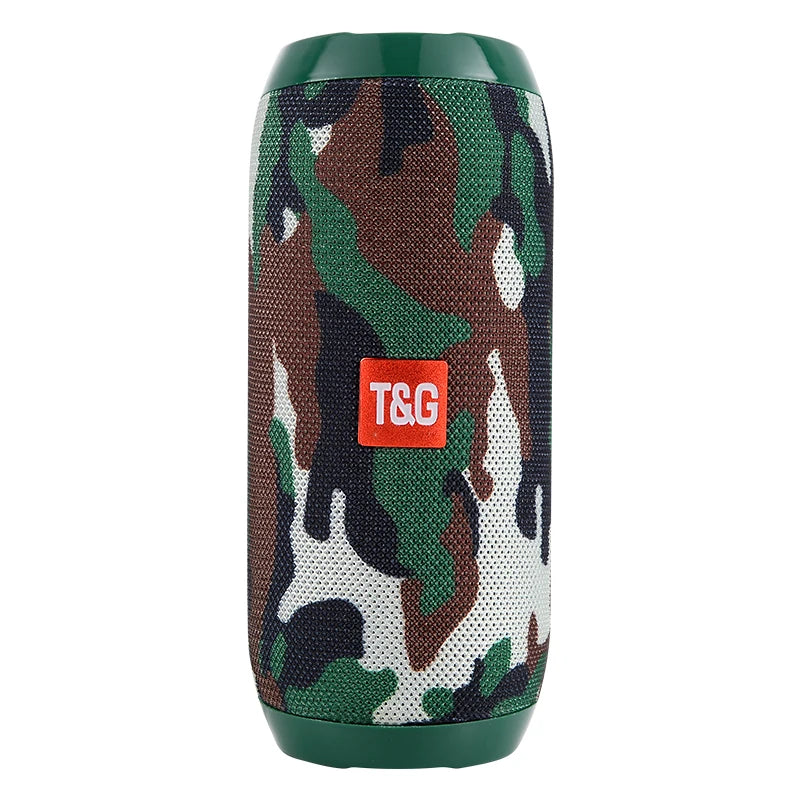TG117 Portable Outdoor Wireless Bass Speaker With Charging Cable And Aux Cable - FM TF USB Plug-in Card Compatible