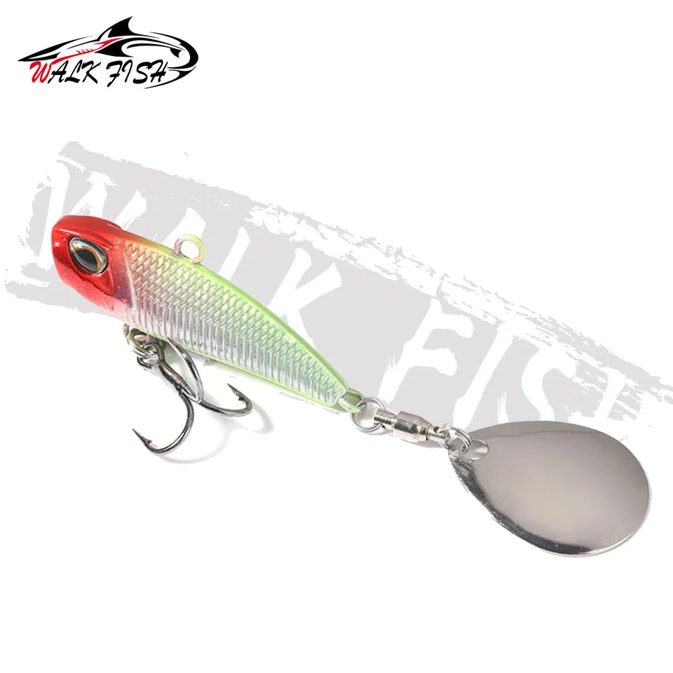 WALK FISH 7g 11g 15g 21g Spinnerbait Metall VIB Angelköder rotierender Schwanz Vibration Pailletten Japan Wobbler Trollingköder Pesca
