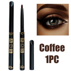 2 Stück wasserdichte schwarze braune Eyeliner-Stifte – wischfest, langanhaltend & anfängerfreundlich, glatt, hochpigmentiertes Punk-Augen-Make-up