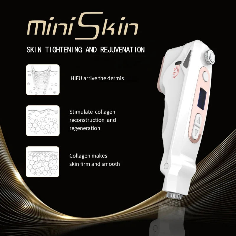 Professioneller Mini HIFU Gesichtsverjüngung Anti-Aging Falten Schönheitsgerät Ultraschall Hautpflege SPA Salon Heimgebrauch für Frauen