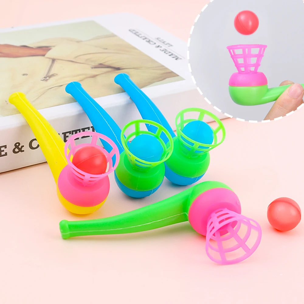2-8 Stück bunte Plastikröhrchen Blasball Kinder-Puzzlespielzeug Klassische magische schwebende Blasball-Spielzeuge Baby-Gleichgewichtstraining-Spiel