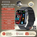 Neue Gesundheitsuhr Harnsäure Blutdruck Blutsauerstoff Körperanalyse Körperfett Smartwatch EKG+PPG Bluetooth Anruf Uhr Frauen Männer