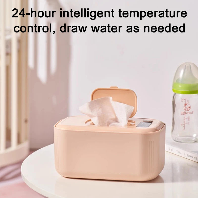 USB Baby-Feuchttuchwärmer, elektrischer Taschentuchheizer, Baumwolltuchspender, digitaler einstellbarer Temperaturregler, Serviettenspender EU