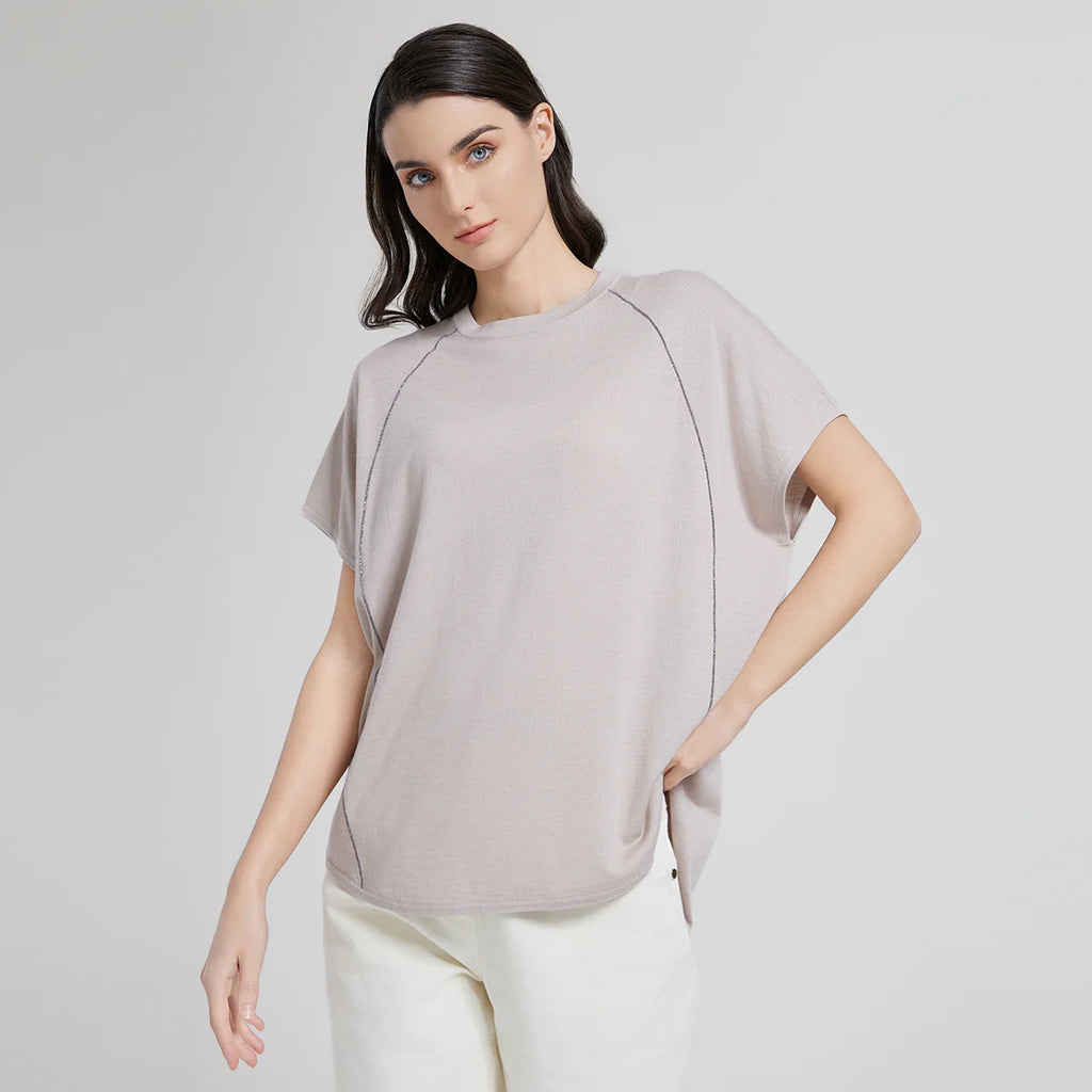 BC1071 Luxuriöse Damenbekleidung Merino Wolle Seide Pullover Strickpullover Damen Wollkleidung Damen Wollige lockere Oberteile