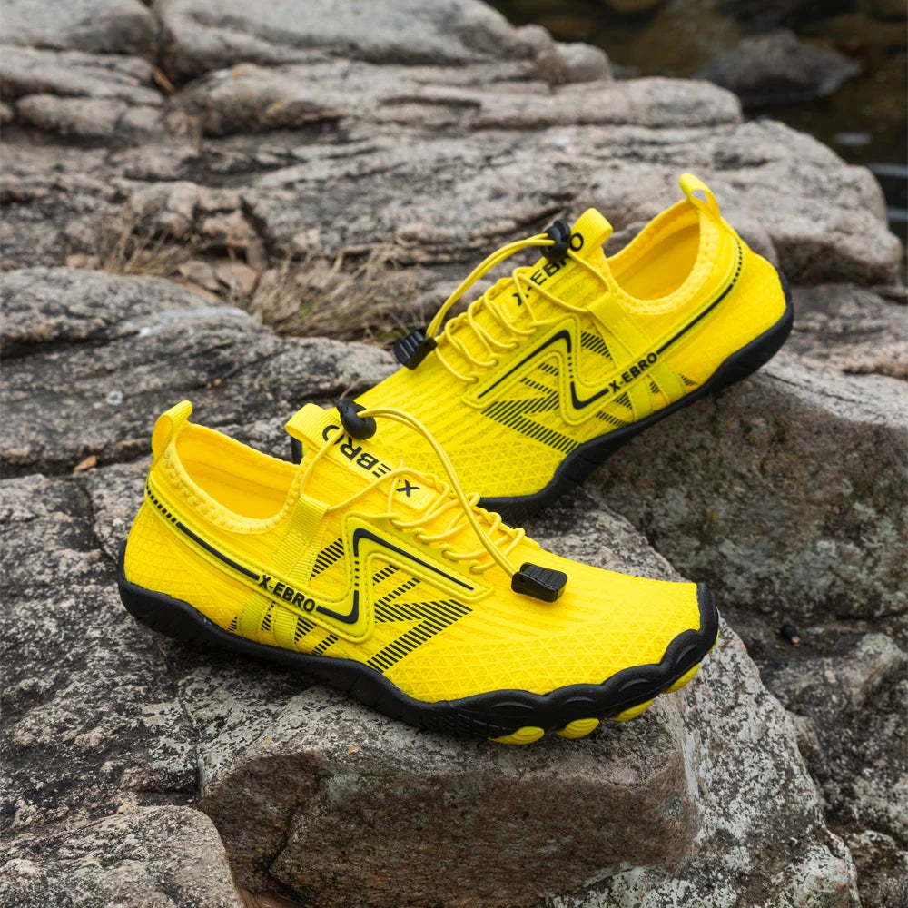 Oiaano Barfußschuhe Herren Schwarz Damen Wassernetz Minimalistische Sneaker Sport Aqua Strand Weiche Sohle Leicht Atmungsaktiv Outdoor Wandern