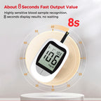 Medizinischer Blutzuckermesser 50 Blutzuckerteststreifen Lanzetten Blutzuckermessgerät Kit Zuckermonitor Glucometro für Diabetes mmol/L oder mg/dL