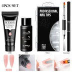 24-teiliges Set 20ml Poly Nail Extension Gel Kit Mini-UV-Lampe Versiegelung mit Basislack Überlack Professionelles Poly-UV-Nagelgel-Kit Starter-Kit