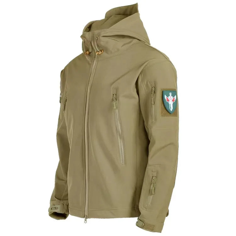 Militär Softshell-Jacken Herren Taktische Winddichte Wasserdichte Jacken Herren Armee Kampfjacken Herren Kapuzen Bomberjacken