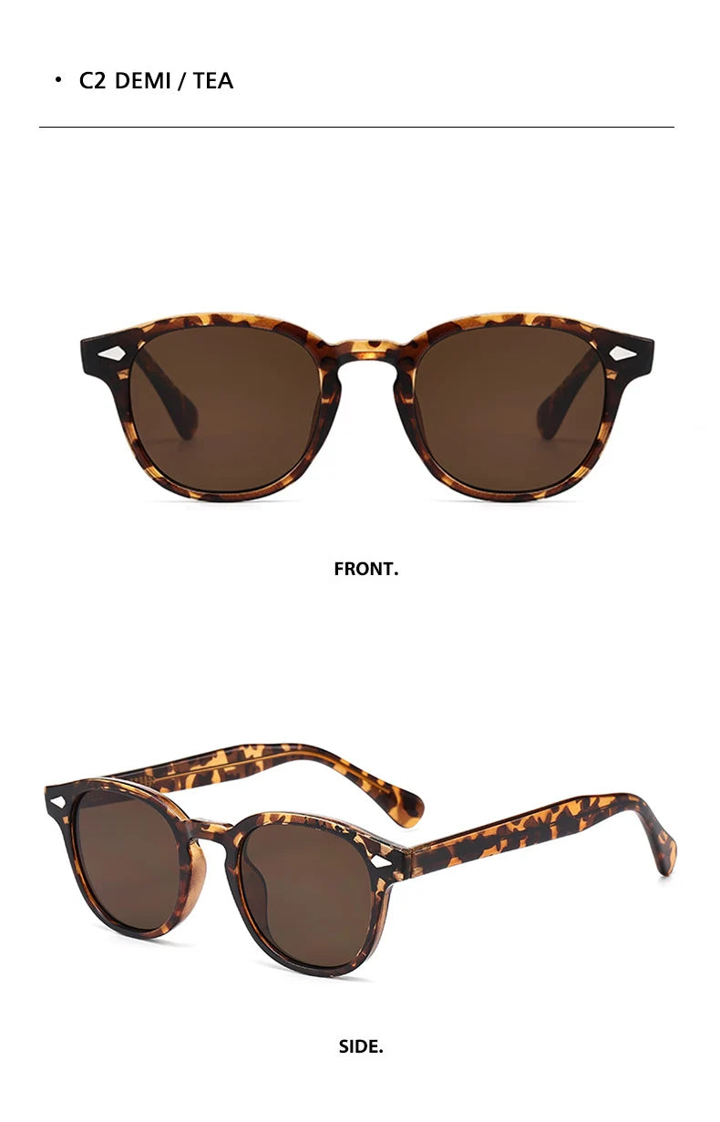 O-Q CLUB Retro Runde Herrensonnenbrille Damen Sonnenbrille Frau UV400 Lunette Zonnebril Dames Polarisierte Gläser Mann Brille Vintage