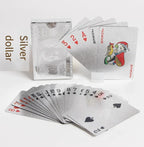 Brandneues 54-teiliges schwarz-goldenes Plastik-Spielkarten-Foliensatz Poker Magic Tool Party Tabletop Spiel