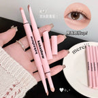 Doppelseitiger Lying Silkworm Eyeliner Pencil Diamond Glitter Matt Aegyosal Pen Aufhellende Creme-Lidschatten-Highlighter-Augen-Make-up
