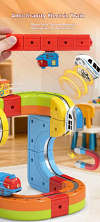 Elektrisches Magnetschwebebahn-Set für Kinder – Anti-Schwerkraft DIY Montage Magnetische Montageschiene Lernspielzeug für Jungen