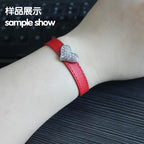 20 Stück 10mm Echtes Lederarmband für Frauen Schiebebuchstaben-Anhänger Armband Schmuckherstellung DIY Haustierhalsband Schlüsselanhänger-Band