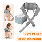 Foreverlily 26W Bürstenloser Motor Nacken- und Schultermassagegerät Kabelloses Nacken- und Rückenmassage-Schal Nackenmassager
