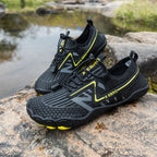 Oiaano Barfußschuhe Herren Schwarz Damen Wassernetz Minimalistische Sneaker Sport Aqua Strand Weiche Sohle Leicht Atmungsaktiv Outdoor Wandern
