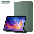 Silikonhülle für Xiaomi Redmi Pad 2 11 Zoll 2025, ultradünne dreifach faltbare Ständer PU-Leder Schutzhülle, Auto Schlaf-/Weckfunktion
