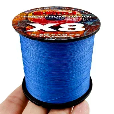 8 Strands Multifilament Angelschnüre Salzwasser Fliegen-Karpfen geflochtene Schnur X8 Spinnköder Angelschnur für Barsch 300m/500m 18lb-78lb
