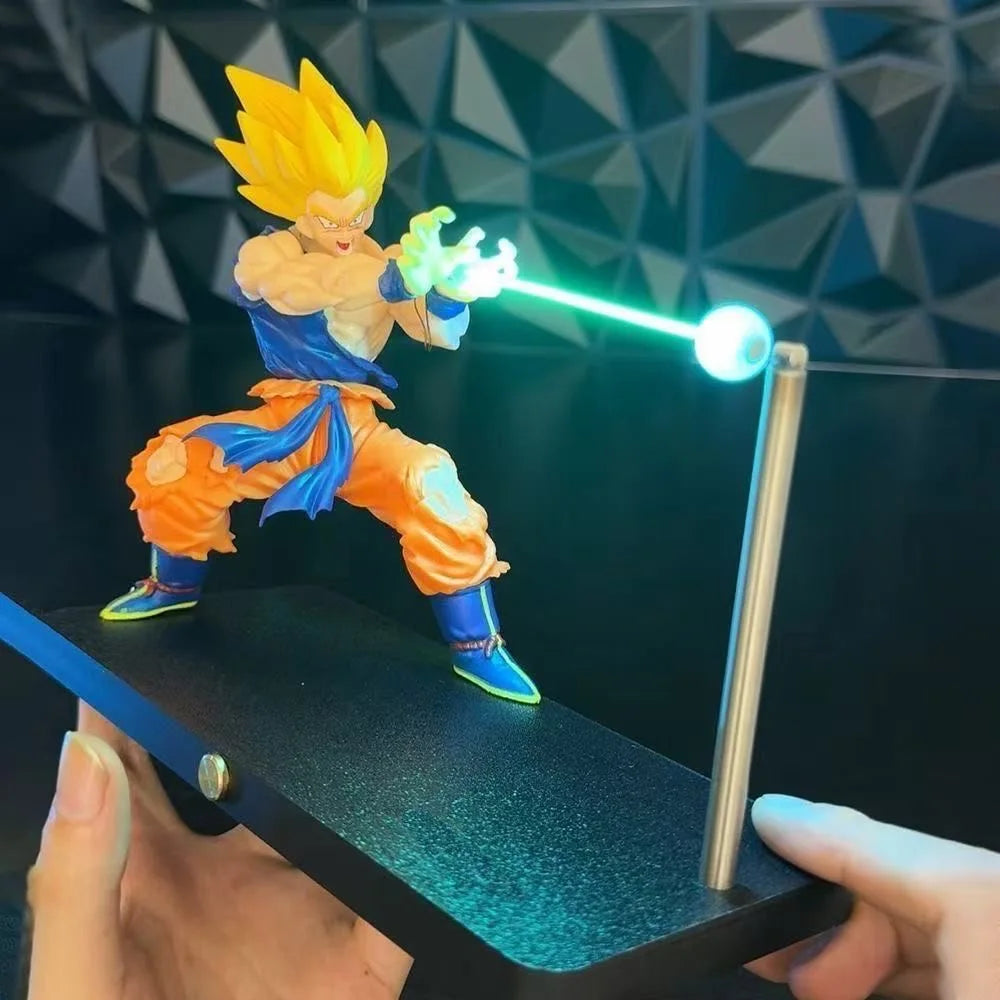 DRAGON BALL Son Goku Kamehameha Nachtlampe Schreibtisch-Dekorationsmodell Nacht Anime umgebende Kinderspielzeuge Geburtstagsgeschenk