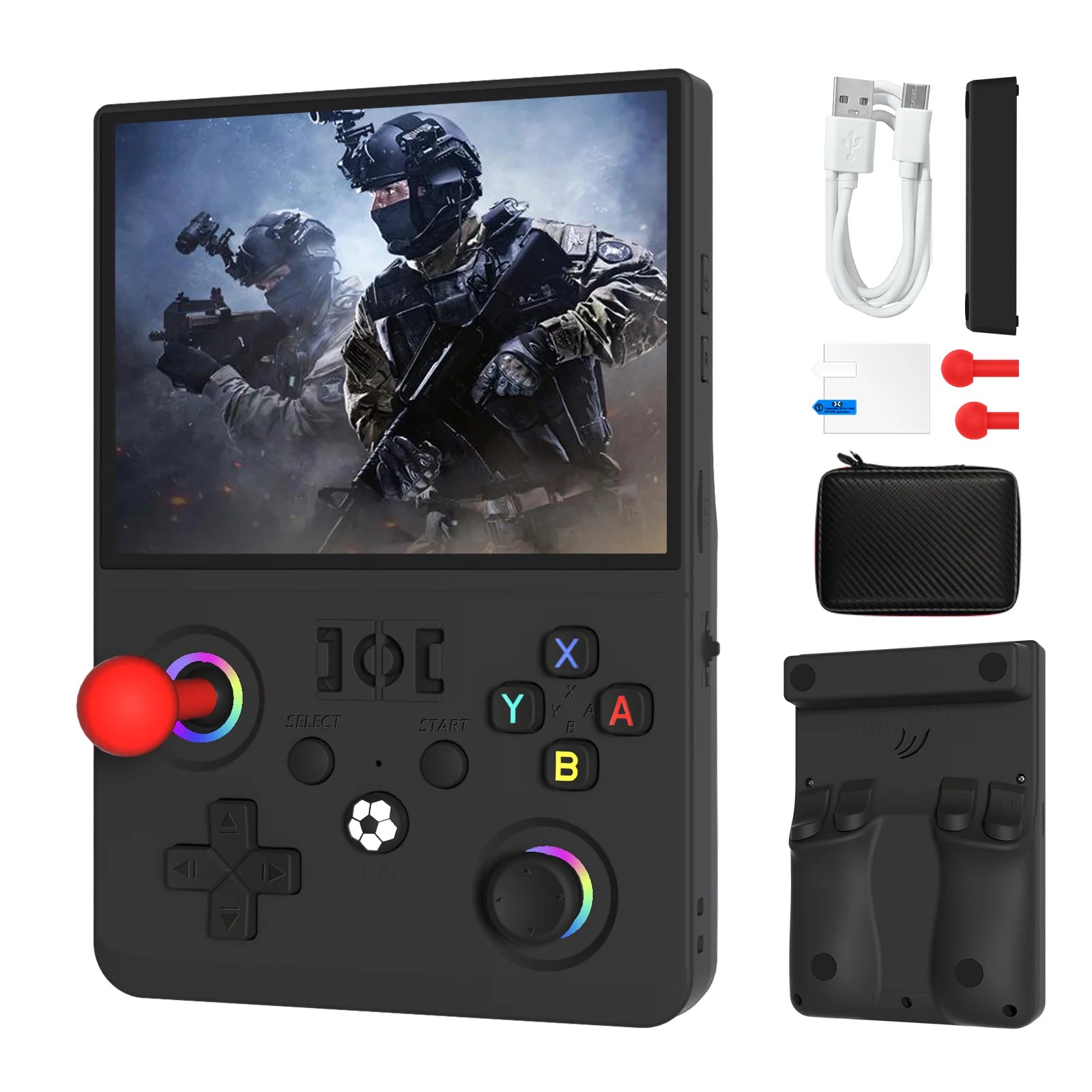 2026 Aktualisierte R36MAX2 Retro-Handheld-Spielkonsole 4,5 Zoll HD-Bildschirm 1024*768 Open Source Tragbarer Taschen-Videospiel-Player