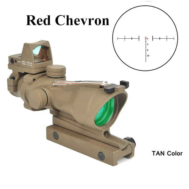 Einstellbares 4x32 Leuchtpunktvisier 1x 4x Zielfernrohr Leuchtpunkt Taktisches Zielfernrohr 20mm Schiene für die Jagd