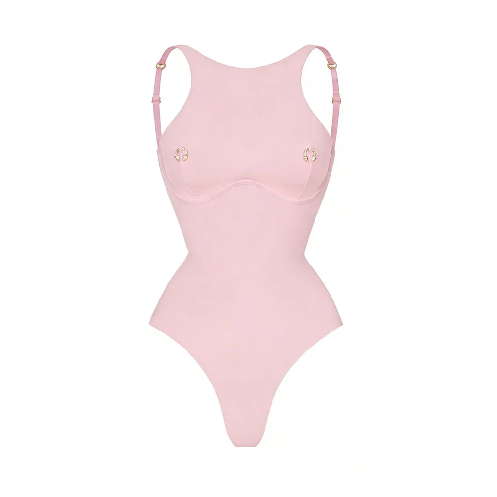 2026 2tlg. sexy Damen-Badeanzug, einteilig, weibliche Bademode, unifarben, Biquini, hoch geschnitten, Monokini, Push-Up-Badeanzüge, Strandmode