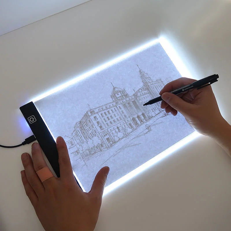 LED Leuchtpad Kopiertisch Transparentes Schreib- und Zeichenbrett Ideal für Künstler und Studenten Anime-Kunst Replizierung Zeichentool Hauptbild