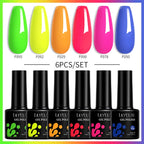 LILYCUTE Nagelgel-Politur-Set, Rosa Grün, Frühling, DIY-Nagelkunst-Design, lang anhaltend, Soak Off UV Gel, Maniküre, Malgel, Vernis-Kit