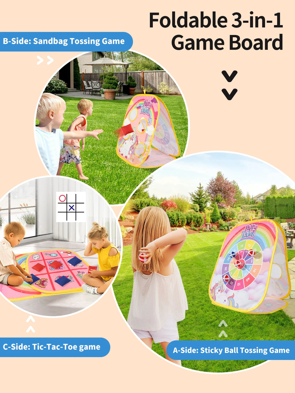 3-in-1 Bohnensackwurfspiel-Set für Kinder - Interaktives Eltern-Kind-Spielzeug für Schulsport, Geburtstag & Ostergeschenke