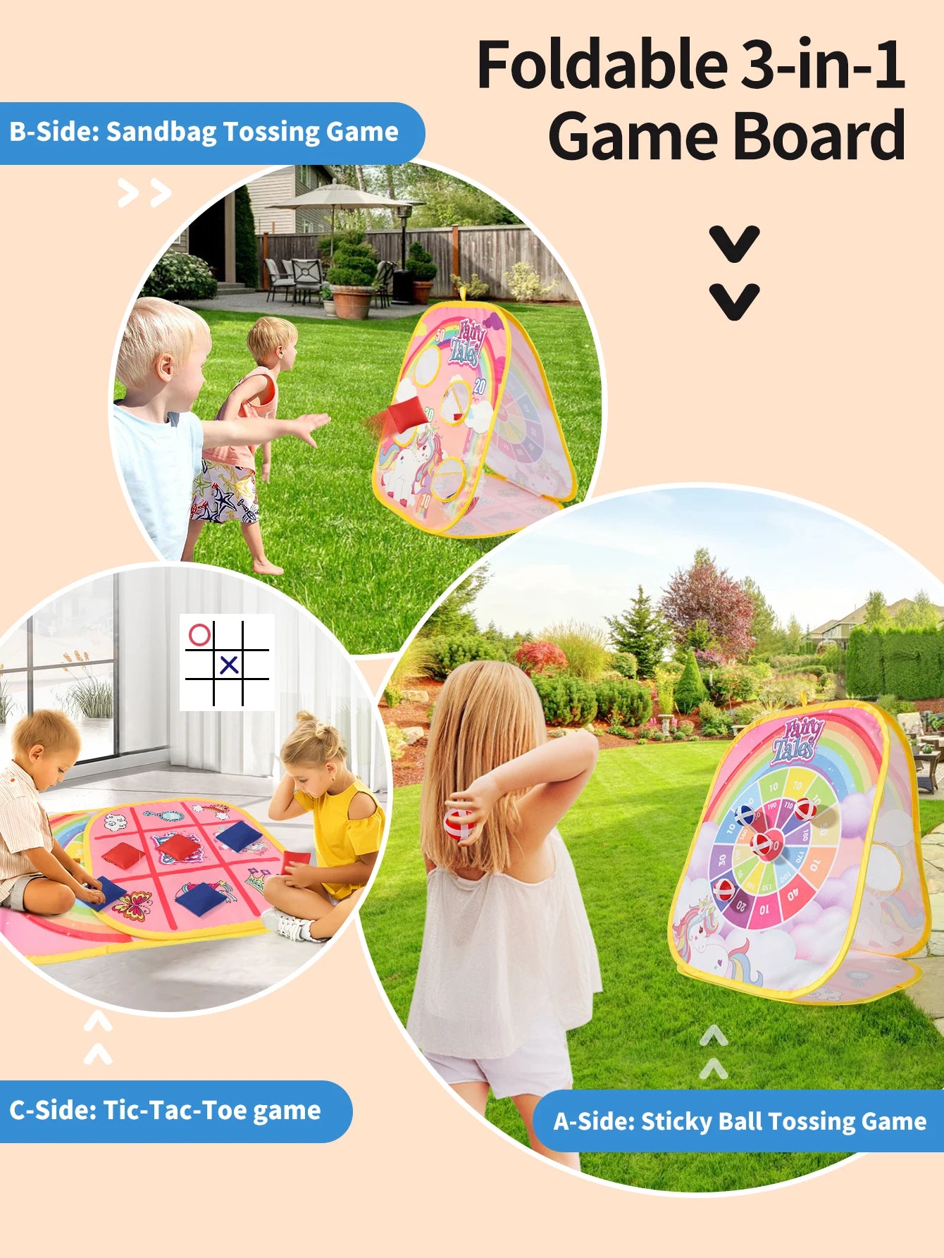 3-in-1 Bohnensackwurfspiel-Set für Kinder - Interaktives Eltern-Kind-Spielzeug für Schulsport, Geburtstag & Ostergeschenke
