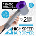 1600W Professioneller Haartrockner mit Negativ-Ionen, 220V, ohne Rotorblätter, Hochgeschwindigkeits-Haartrockner für den Haushalt, Salon-Stil-Werkzeug