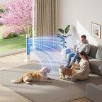 Patbrela 40-Zoll elektrischer Turmventilator, 4 Geschwindigkeiten, 51° Oszillation, Fernbedienung, 12H Timer, 45W mit Touch-Steuerung