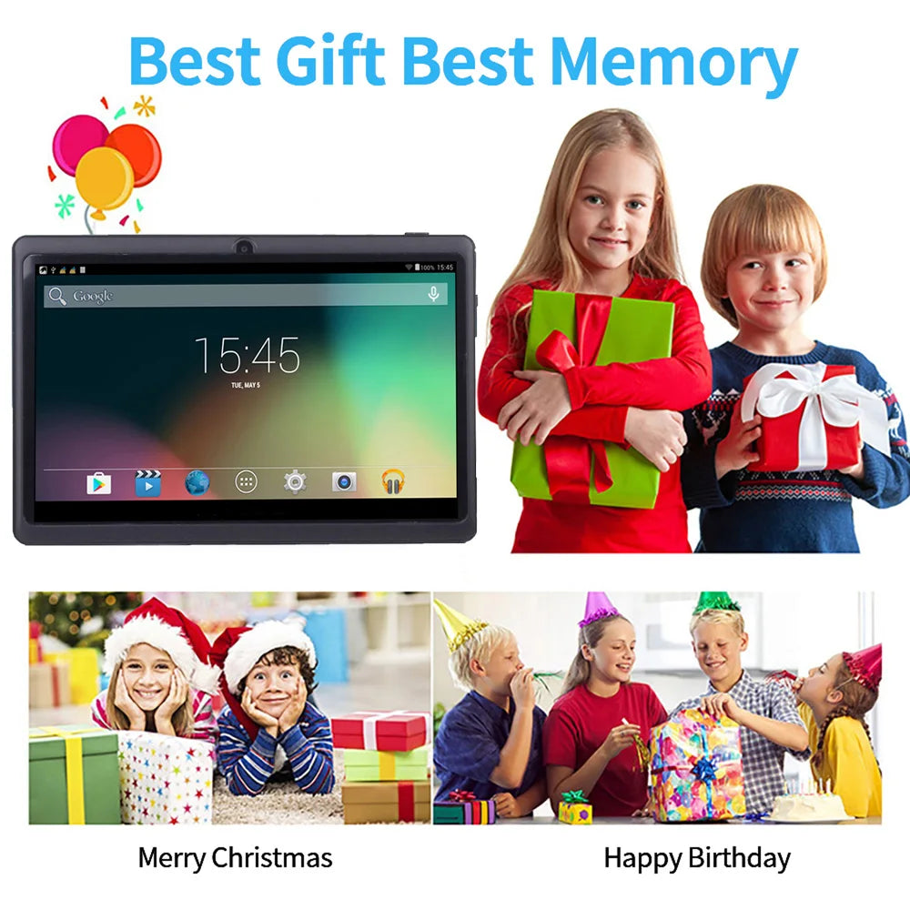 Neues 7-Zoll-Kinder-Tablet Android 13, 4GB RAM 64GB ROM, 1TB erweiterbar, WiFi, Bluetooth, 4000mAh Akku, Software mit Schutzhülle