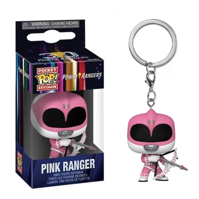 2026 Funko Schlüsselanhänger Ranger Rot Blau Pink Minion Kevin Otto Stuart Spider Spot Vash Ahsoka Inuyasha Homer Sam Sally Figuren Spielzeug