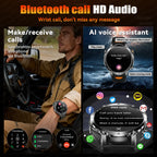 2026 Neue TANK Ultra 1400mAh Akku Militär Smartwatch 10ATM Wasserdicht Herzfrequenz Taktische LED Taschenlampe Herren Sportarmband