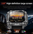 2026 TANK Neue 1400mAh Militär GPS Smartwatch Herren 2.01" AMOLED-Bildschirm 10ATM Wasserdichte Uhr SOS Anruf Taschenlampe Smartwatch iOS