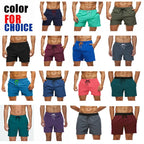 Escatch 2026 Sommer Herren-Badebekleidung Einfarbig Multicolor Polyester-Netzfutter Seitliche Reißverschlusstasche Maillot De Bain Homme Sportshorts