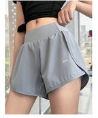 Damen Freizeit Sport Anti-Exposition Falsche Zweiteilige Abnehmende Sport Fitness Nackt Yoga Atmungsaktive Shorts