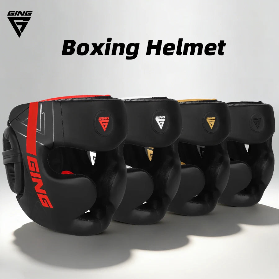 Boxhelm MMA Sicherheit Freikampf Kopfschutz Protektoren Erwachsene Kinder Training Kopfbedeckung Muay Thai Kickboxen Vollhelm