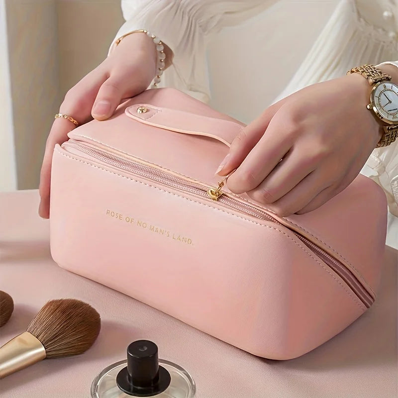 Schmink-Organizer, Kulturtasche für Frauen, Make-up-Etui, Aufbewahrungstasche, Luxus-Damenbox, Kosmetiktasche, Organizer-Tasche für Reisen mit Reißverschluss