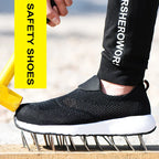 Sommer Mesh Leichte Arbeitssneaker Stahlkappe Schutzarbeitsschuhe Herren Damen Atmungsaktive Bauschuh Arbeitsstiefel Herren